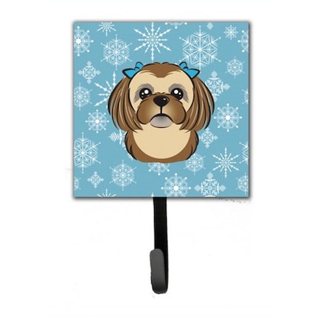 Jensendistributionservices Snowflake Chocolate Brown Shih Tzu Leash & Key Holder MI1657678